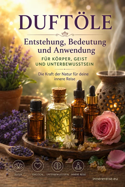 Liegendes offenes Duftölfläschchen