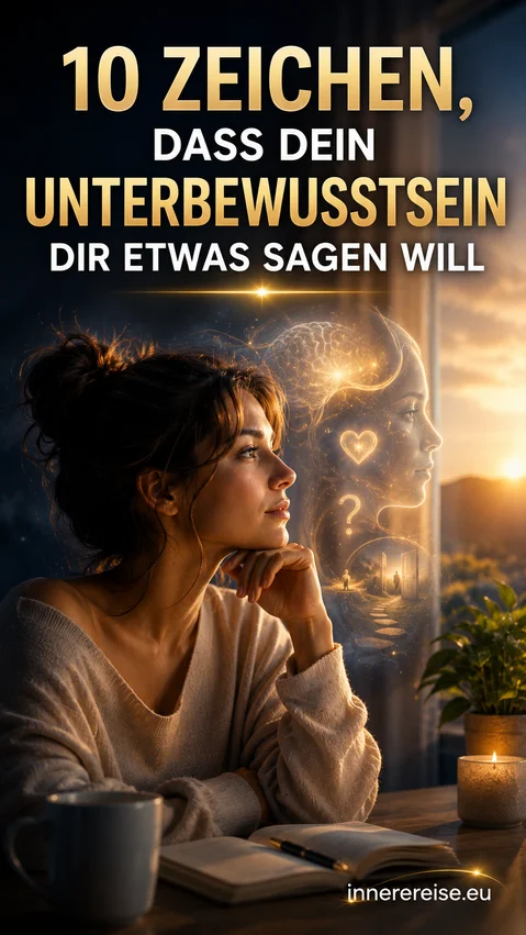 Eine meditierende Figur im sanften Licht, die die innere Verbindung zum Unterbewusstsein symbolisiert. Dieses Bild unterstreicht die ruhige, tiefgehende Atmosphäre des Artikels „10 Zeichen, dass dein Unterbewusstsein dir etwas sagen will“.